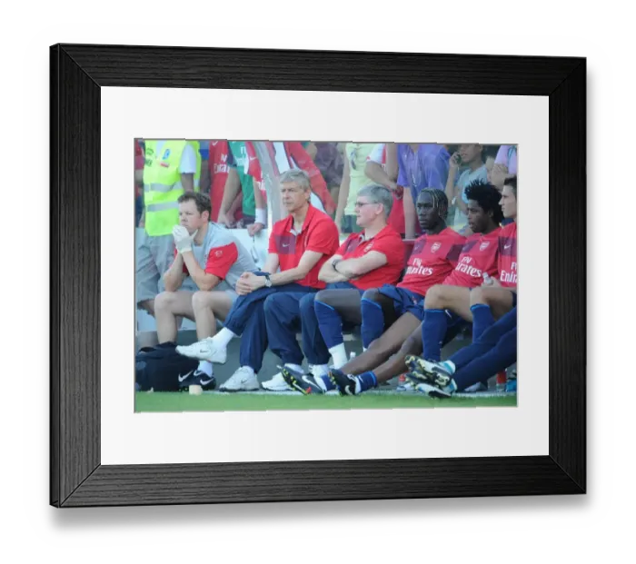 Framed Print : Arsenal manager Arsene Wenger with assistant manager Framed Print : Arsenal manager Arsene Wenger with assistant manager