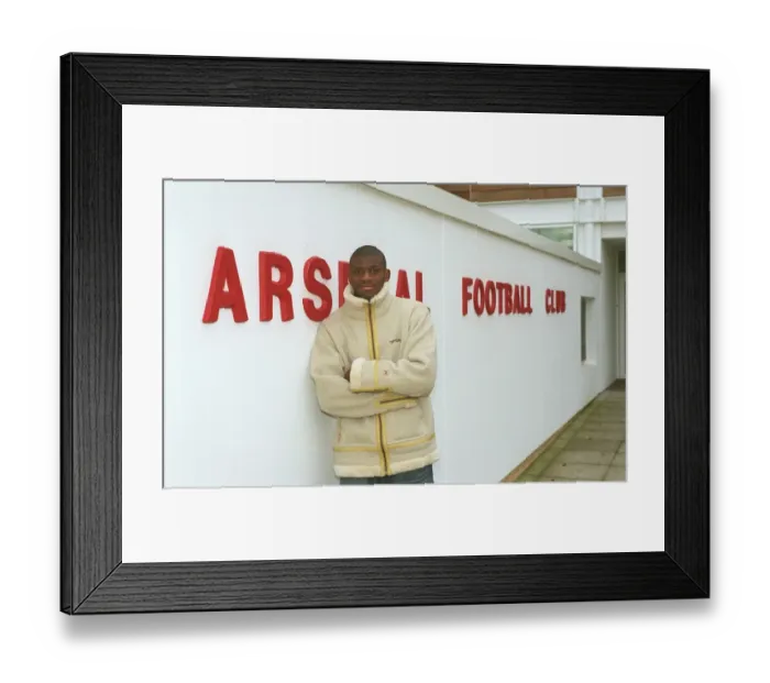 Framed Print : Abou Diaby at Arsenal Training Ground, London Colney, 2006 Framed Print : Abou Diaby at Arsenal Training Ground, London Colney, 2006