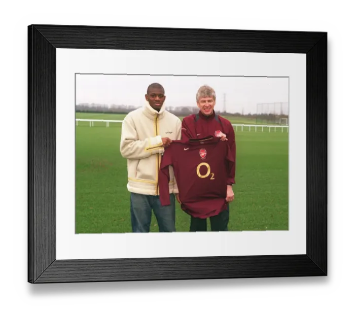Framed Print : Arsenal manager Arsene Wenger with New signing Abou Diaby