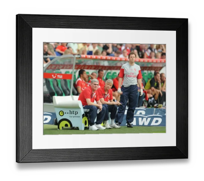 Framed Print : Arsenal FC Prints Previous Season Matches: Matches 2009-10: Hannover 96 v Arsenal 2009-10