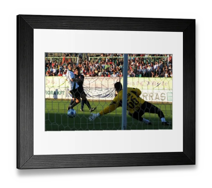 Framed Print : Eduardo Scores First Goal for Arsenal Against Szombathelyi