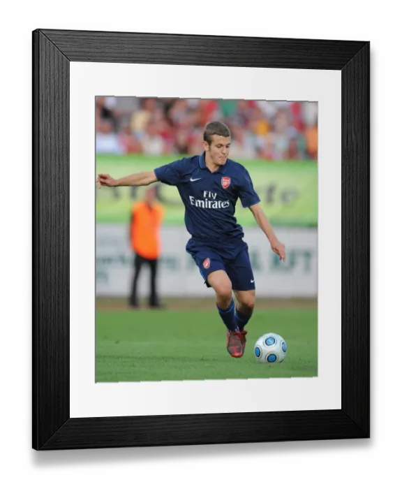 Framed Print : Jack Wilshere in Action: Arsenal's Dominant 5-0 Pre-Season Win Over Szombathelyi (July 2009)