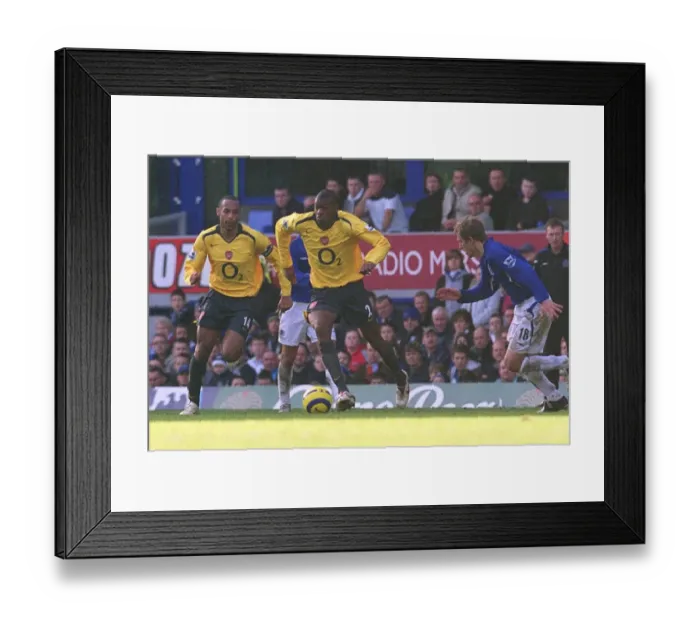 Framed Print : Abou Diaby vs. Phil Neville: Everton's 1-0 Victory Over Arsenal at Goodison Park, FA Premiership, 21st January 2006