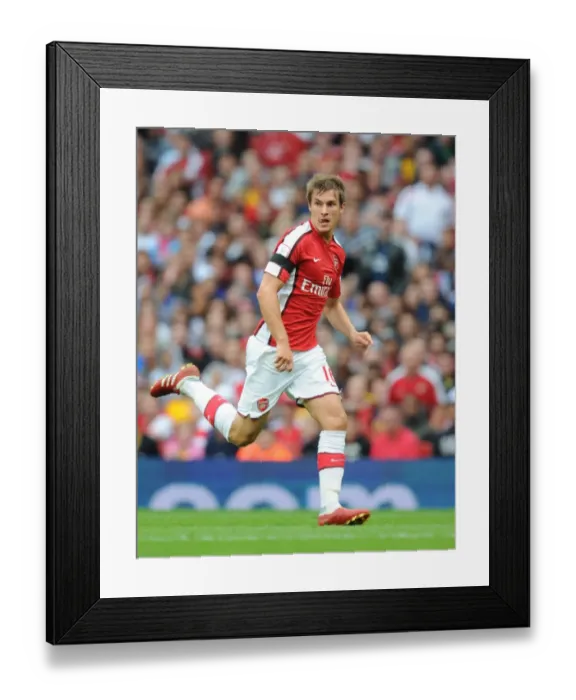 Framed Print : Arsenal's Aaron Ramsey Scores the Winner Against Athletico Madrid at the Emirates Cup, 2009 Framed Print : Arsenal's Aaron Ramsey Scores the Winner Against Athletico Madrid at the Emirates Cup, 2009
