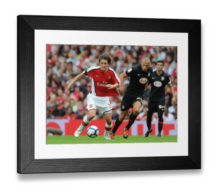 Framed Print : Intense Clash: Rosicky vs. Heitinga in the 2009 Emirates Cup Framed Print : Intense Clash: Rosicky vs. Heitinga in the 2009 Emirates Cup