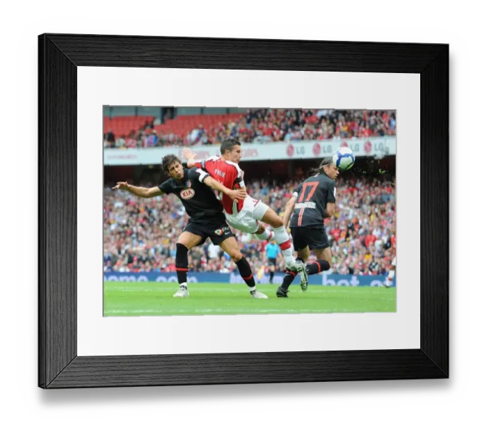 Framed Print : Robin van Persie's Leading Goal Secures Arsenal's 2:1 Win Against Athletic Madrid Framed Print : Robin van Persie's Leading Goal Secures Arsenal's 2:1 Win Against Athletic Madrid