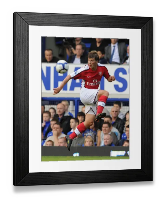 Framed Print : Arshavin's Dominance: Andrey Arshavin Scores Three in Arsenal's 1:6 Victory over Everton, August 2009