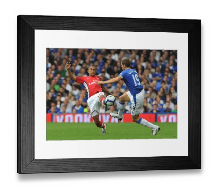 Framed Print : Gael Clichy (Arsenal) Dan Gosling (Everton) Framed Print : Gael Clichy (Arsenal) Dan Gosling (Everton)