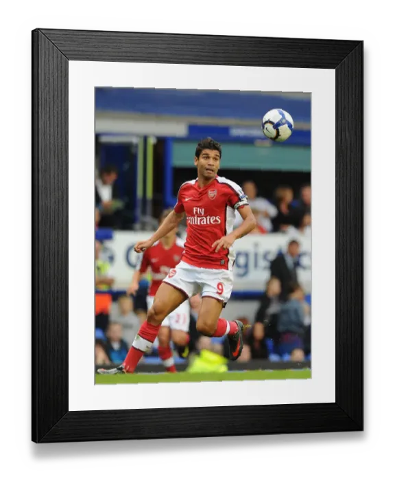 Framed Print : Eduardo's Dominance: Arsenal Crushes Everton 1-6 in the Premier League, August 2009