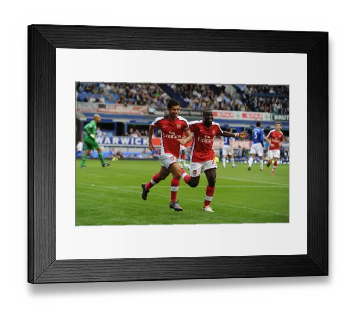 Framed Print : Eduardo's Brace: Arsenal's Dominant 6-1 Victory over Everton, August 2009