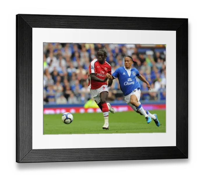 Framed Print : Dominance on the Field: Sagna and Pienaar Clash in Arsenal's 6-1 Victory over Everton, 2009 Framed Print : Dominance on the Field: Sagna and Pienaar Clash in Arsenal's 6-1 Victory over Everton, 2009