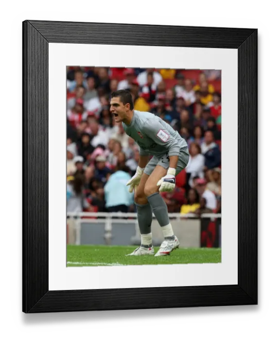 Framed Print : Vito Mannone: Arsenal's Hero in Emirates Cup Victory over Atletico Madrid (2:1)