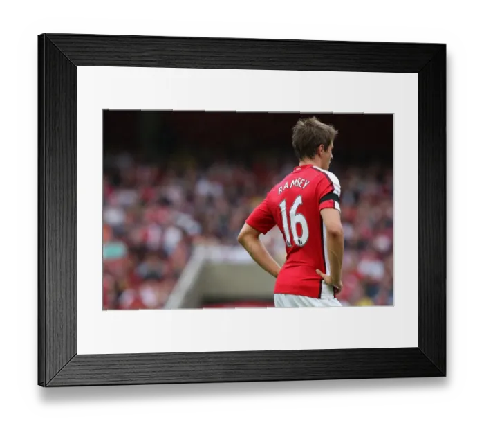 Framed Print : Aaron Ramsey's Game-Winning Goal: Arsenal 2-1 Atletico Madrid, Emirates Cup 2009 Framed Print : Aaron Ramsey's Game-Winning Goal: Arsenal 2-1 Atletico Madrid, Emirates Cup 2009
