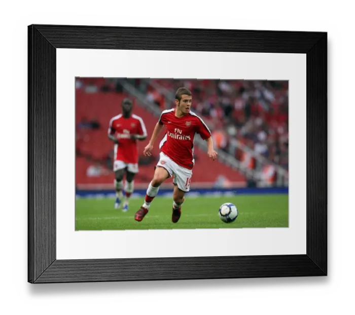 Framed Print : Jack Wilshere in Action: Arsenal's Victory over Atletico Madrid, Emirates Cup 2009 (2:1)