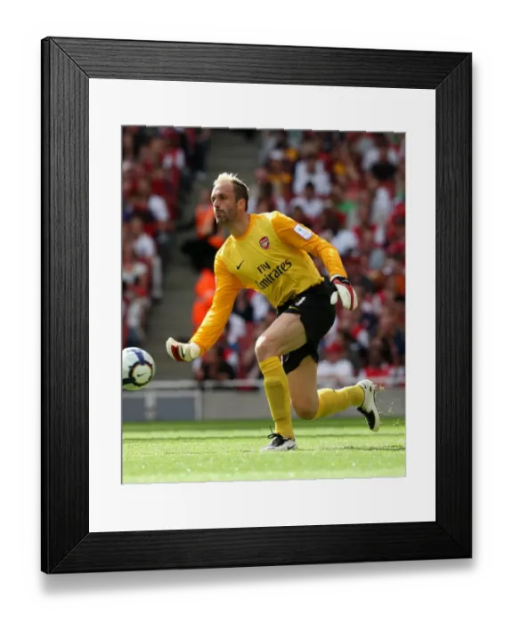 Framed Print : Arsenal's Unbeatable Wall: Manuel Almunia's Shut-Out in Arsenal's 3-0 Victory Over Rangers (Emirates Cup, 2009) Framed Print : Arsenal's Unbeatable Wall: Manuel Almunia's Shut-Out in Arsenal's 3-0 Victory Over Rangers (Emirates Cup, 2009)