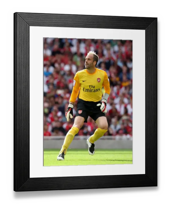 Framed Print : Arsenal's Unbeatable Wall: Manuel Almunia's Shut-Out in Emirates Cup 2009 (3-0 vs Rangers)