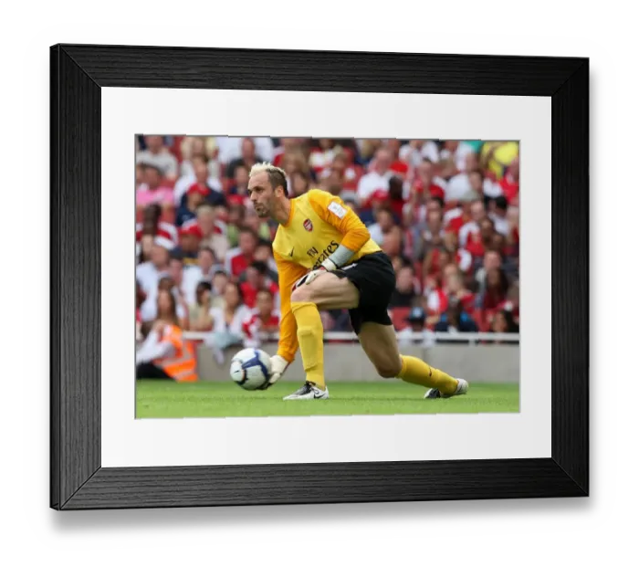 Framed Print : Arsenal's Triumph: Manuel Almunia's Perfect Game - 3-0 Victory Over Rangers