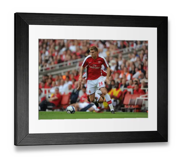 Framed Print : Nicklas Bendtner's Strike: Arsenal's 3-0 Triumph over Rangers at Emirates Cup Day 2