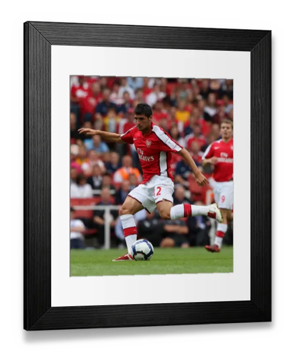 Framed Print : Fran Merida's Triumph: Arsenal's 3-0 Victory Over Rangers in the Emirates Cup, 2009