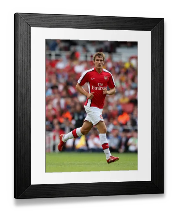 Framed Print : Arsenal's Aaron Ramsey Scores in 3-0 Emirates Cup Victory over Rangers