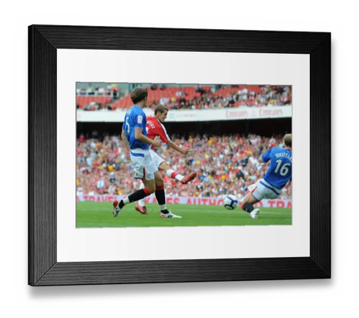 Framed Print : Jack Wilshere scores his and Arsenals 1st goal past