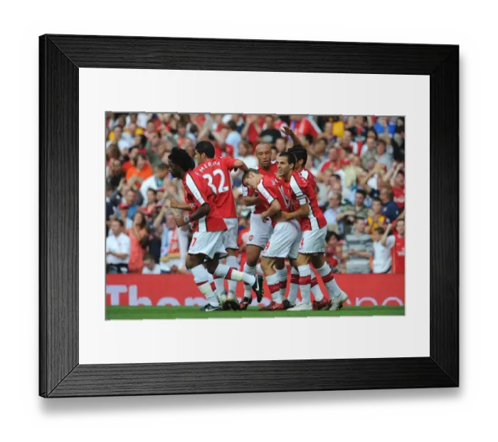 Framed Print : Jack Wilshere's First Goal for Arsenal: Arsenal 3-0 Rangers, Emirates Cup Day 2, 2009