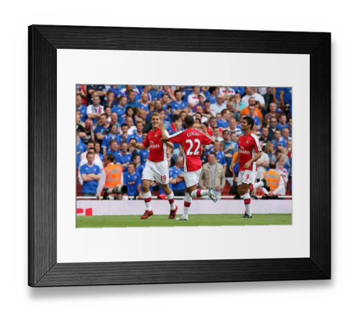 Framed Print : Jack Wilshere celebrates scoring Arsenals and his 1st goal