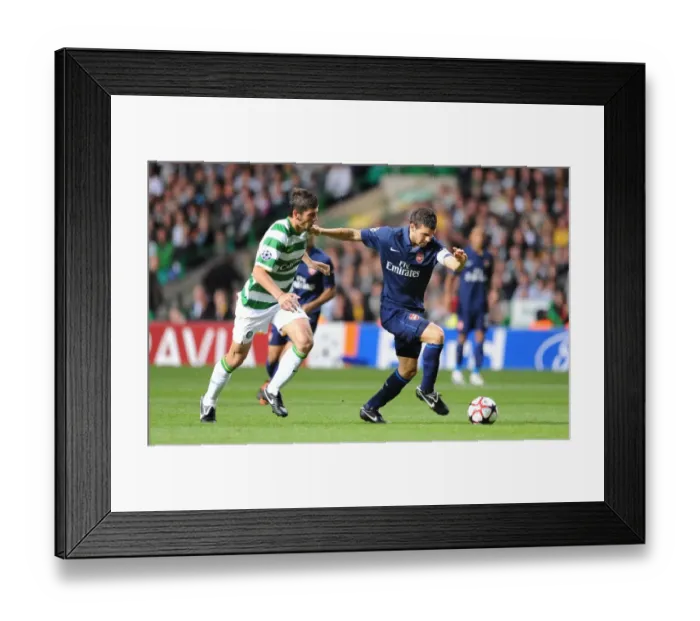 Framed Print : Cesc Fabregas Double Strike: Arsenal's Dominance Over Celtic in 2009 Champions League Play-off Framed Print : Cesc Fabregas Double Strike: Arsenal's Dominance Over Celtic in 2009 Champions League Play-off
