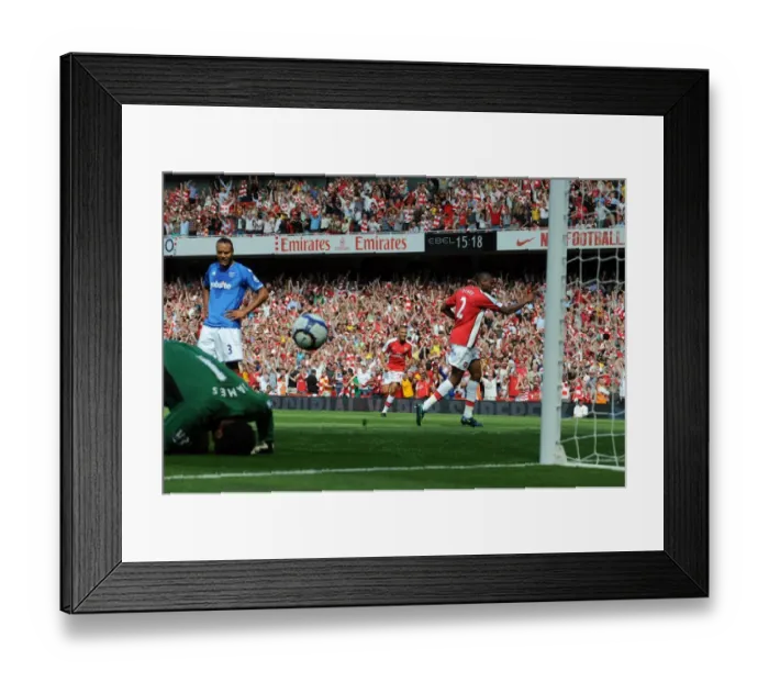 Framed Print : Abou Diaby celebrates scoring the 1st Arsenal goal Framed Print : Abou Diaby celebrates scoring the 1st Arsenal goal