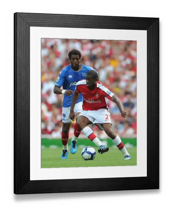 Framed Print : Abou Diaby (Arsenal) Frederic Piquionne (Portsmouth)