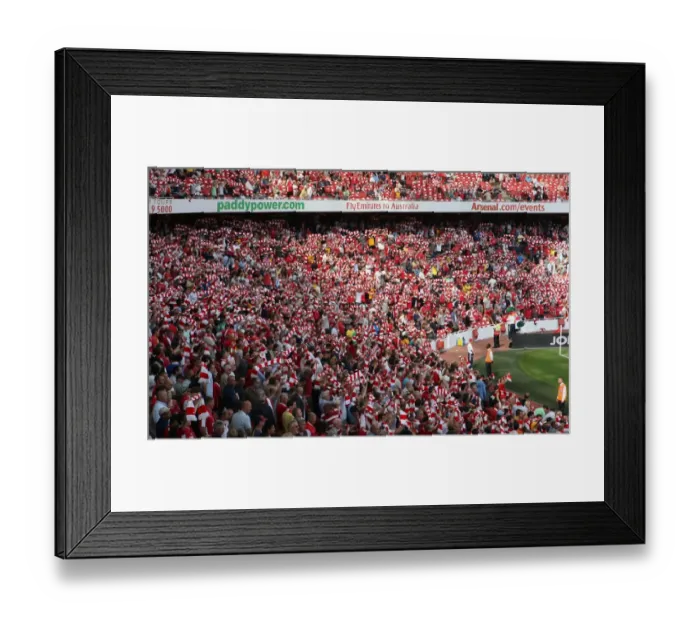 Framed Print : Arsenal Fans Unite: Scarves Raised in Victory (4:1 vs. Portsmouth, Barclays Premier League, Emirates Stadium, 2009) Framed Print : Arsenal Fans Unite: Scarves Raised in Victory (4:1 vs. Portsmouth, Barclays Premier League, Emirates Stadium, 2009)
