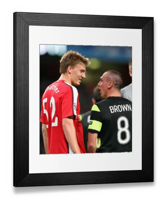 Framed Print : Nicklas Bendtner (Arsenal) Scott Brown (Celtic) Framed Print : Nicklas Bendtner (Arsenal) Scott Brown (Celtic)