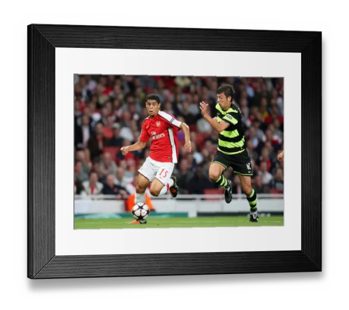 Framed Print : Denilson's Dominance: Arsenal's 3:1 Victory over Celtic in the UEFA Champions League Qualifier