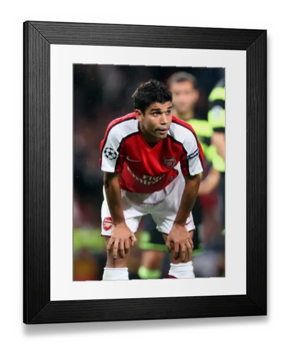 Framed Print : Arsenal's Eduardo Shines: 3-1 Victory Over Celtic in UEFA Champions League Qualifier