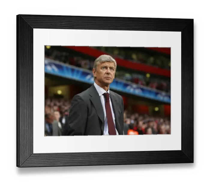 Framed Print : Arsene Wenger Leads Arsenal to 3:1 Victory over Celtic in UEFA Champions League Qualifier