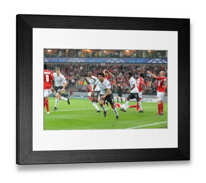 Framed Print : Eduardo's Game-Changing Goal: Arsenal's 3-2 Lead Over Standard Liege in the UEFA Champions League Framed Print : Eduardo's Game-Changing Goal: Arsenal's 3-2 Lead Over Standard Liege in the UEFA Champions League