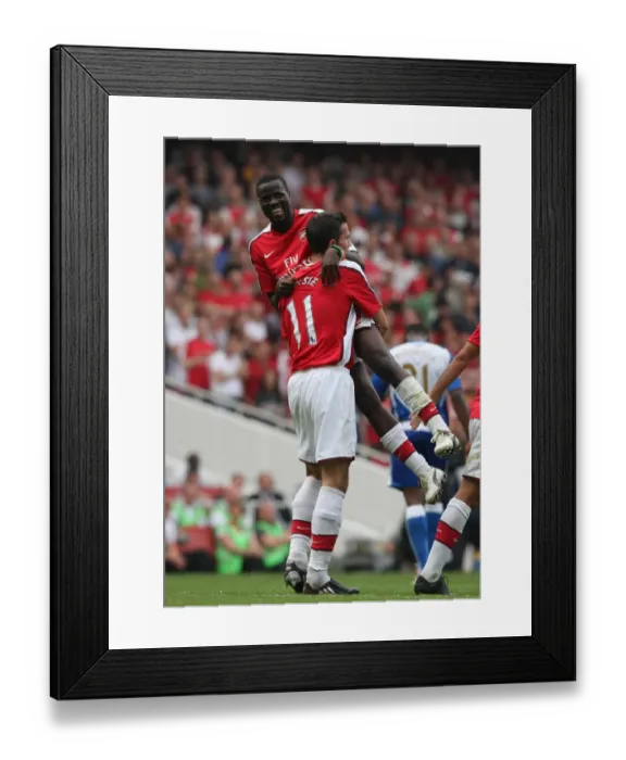 Framed Print : Eboue and van Persie: Unstoppable Duo - Arsenal's 4-0 Thrashing of Wigan Athletic Framed Print : Eboue and van Persie: Unstoppable Duo - Arsenal's 4-0 Thrashing of Wigan Athletic
