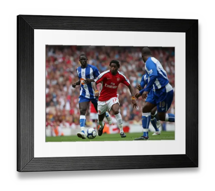 Framed Print : Alex Song (Arsenal) Maynor Figueroa (Wigan)