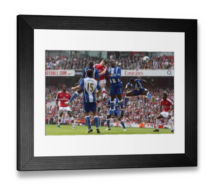 Framed Print : Thomas Vermaelen scores Arsenal and his 1st goal under Framed Print : Thomas Vermaelen scores Arsenal and his 1st goal under