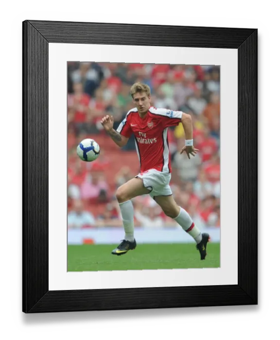 Framed Print : Arsenal's Nicklas Bendtner Scores in 4-0 Win Over Wigan Athletic, Emirates Stadium, 2009