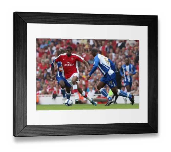 Framed Print : Abou Diaby (Arsenal) Titus Bramble (Wigan) Framed Print : Abou Diaby (Arsenal) Titus Bramble (Wigan)