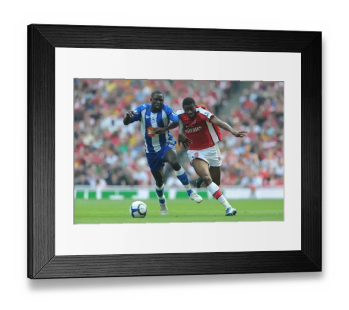 Framed Print : Abou Diaby (Arsenal) Mohamed Diame (Wigan) Framed Print : Abou Diaby (Arsenal) Mohamed Diame (Wigan)
