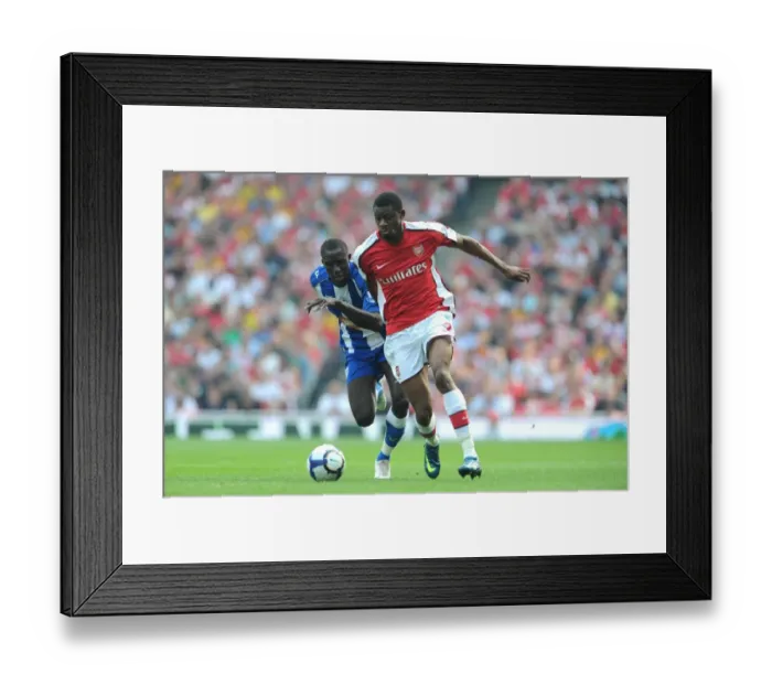 Framed Print : Arsenal's Double Diaby Strikes: 4-0 Victory Over Wigan Athletic, Barclays Premier League, Emirates Stadium, 19 / 9 / 2009
