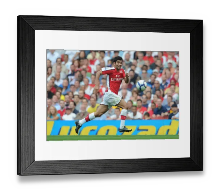 Framed Print : Arsenal's Eduardo Scores Brace in 4-0 Win Over Wigan Athletic, Emirates Stadium, 2009