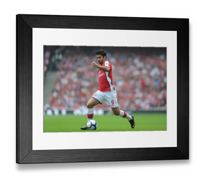 Framed Print : Arsenal's Eduardo Scores Brace in 4-0 Victory over Wigan Athletic, Emirates Stadium, 2009