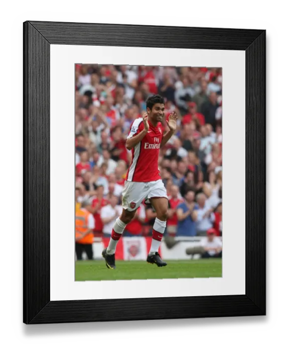 Framed Print : Eduardo celebrates Arsenals 3rd goal scored by Emmanuel Eboue