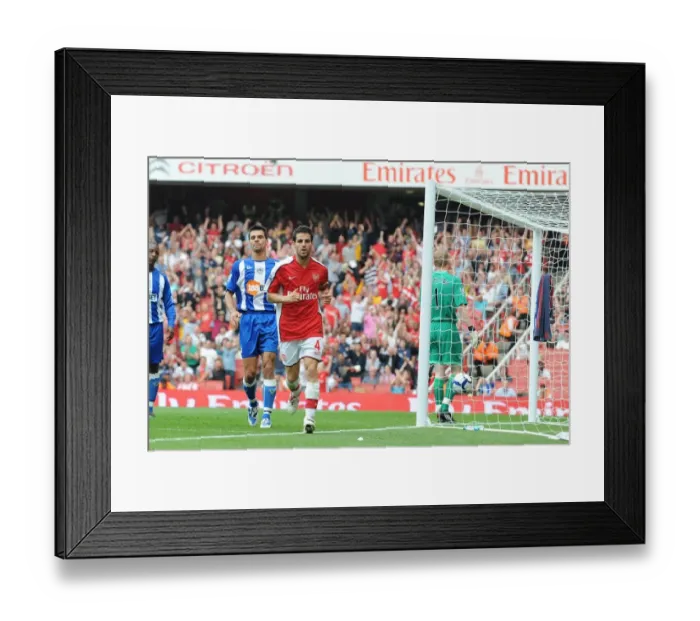 Framed Print : Fabregas's Brilliant Goal: Arsenal Crushes Wigan 4-0