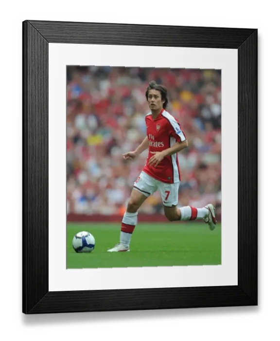 Framed Print : Tomas Rosicky in Action: Arsenal's 4:0 Victory over Wigan Athletic, Emirates Stadium, 2009