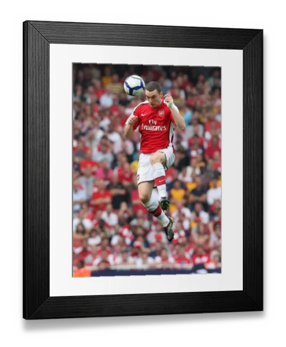 Framed Print : Thomas Vermaelen's Unstoppable Performance: Arsenal's 4-0 Triumph over Wigan Athletic in the Premier League