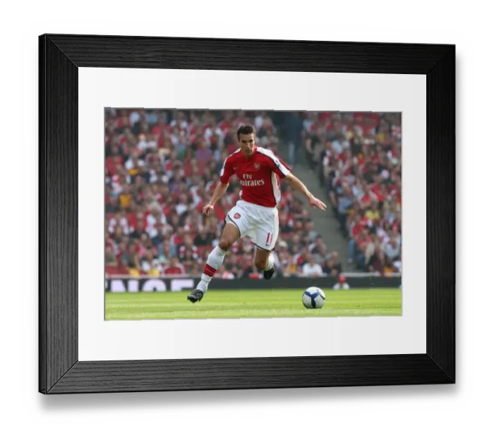 Framed Print : Robin van Persie's Brilliant Performance: Arsenal's 4-0 Victory Over Wigan Athletic in the Premier League